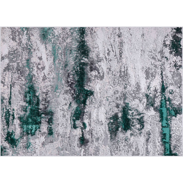 Borough Wharf Hesperange Green/Grey Rug Wayfair.co.uk